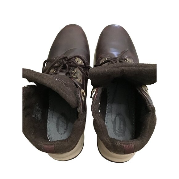 KHOMBU MENS BROWN ALMOND TOE SNEAKER SYNTHETIC BOOTS SIZE 11 - Picture 5 of 8